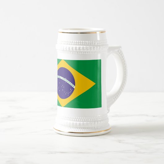 Mug avec drapeau du Brésil (Devant droit)