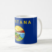 Mug avec Drapeau du Montana Etat - USA (Devant droit)