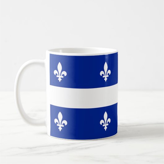 Mug avec drapeau du Québec, Canada (Gauche)