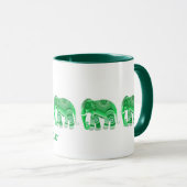 MUG AVEC ÉLÉPHANTS VERTS COOL (Devant droit)