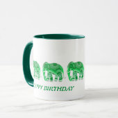 MUG AVEC ÉLÉPHANTS VERTS COOL (Devant gauche)