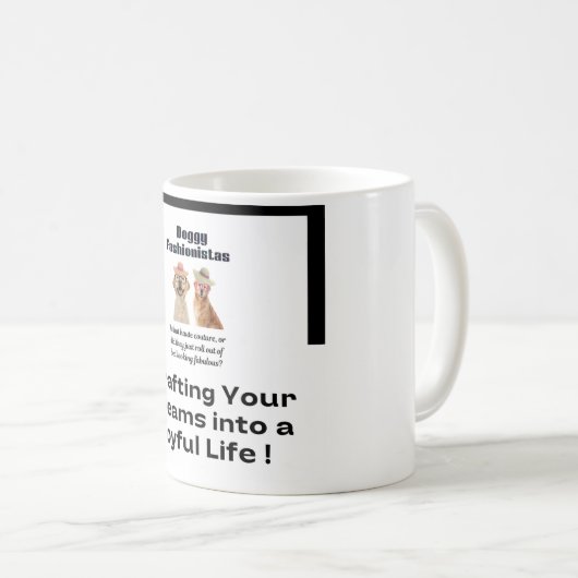 Mug avec expression de chien (Devant droit)