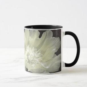 Mug avec Fleurs de Cactus en Crème & Noir