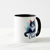Mug avec illustration de chat mignon – Cadeau pour (Devant droit)