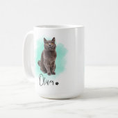 Mug avec illustration de chat mignon – Cadeau pour (Devant gauche)