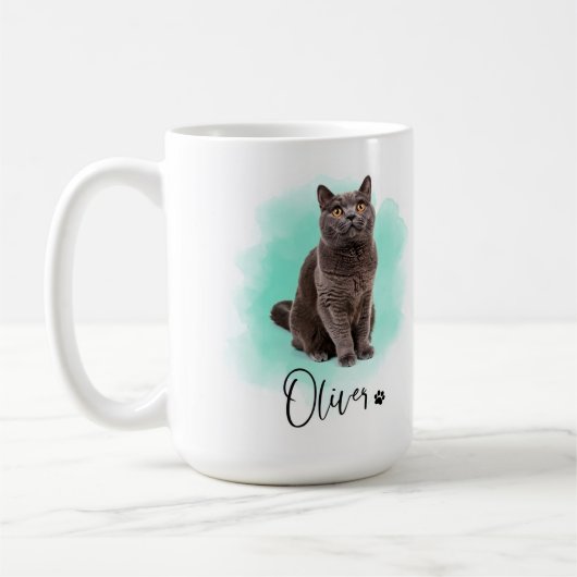 Mug avec illustration de chat mignon – Cadeau pour (Gauche)