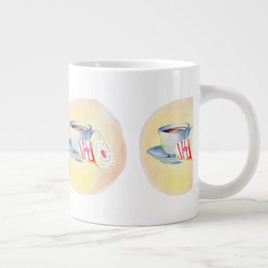 Mug avec image de café et beignets (Droite)
