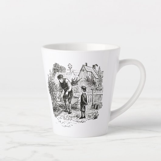 Mug avec image de jardinage antique (Droite)