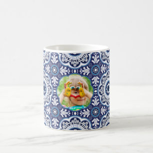 Mug 💙🤍 Avec image Méditerranéen Azulejos