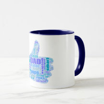 Mug avec impression au centre - Word Cloud
