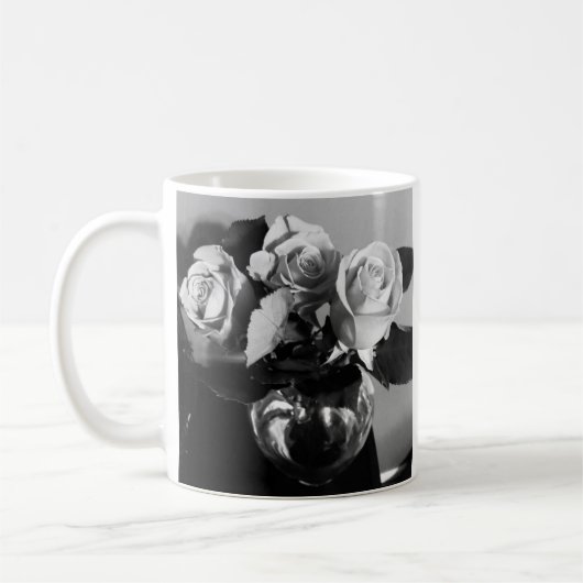 Mug avec impression photo de rose (Gauche)