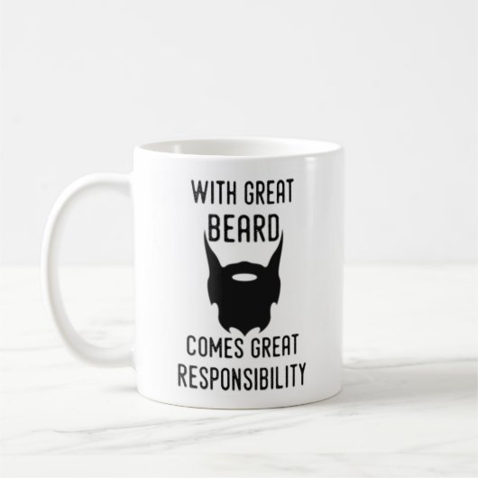 Mug Avec la grande barbe devient une grande responsabi (Gauche)