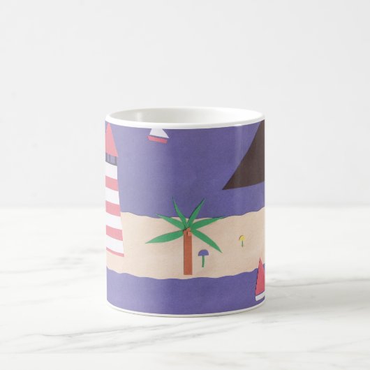 Mug avec la plage et l'océan (Centre)