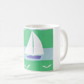Mug avec la scène du bateau à voile (Devant droit)