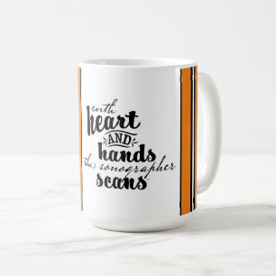 Mug Avec le coeur et les mains, les scans du Sonograph