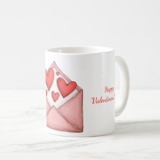 Mug avec le design de la Saint Valentin (Devant droit)