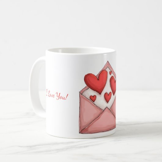 Mug avec le design de la Saint Valentin (Devant gauche)