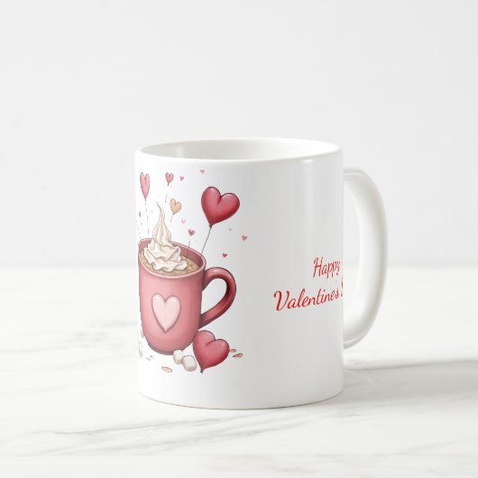 Mug avec le design de la Saint Valentin (Devant droit)