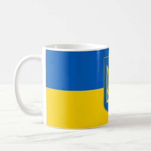 Mug avec le drapeau de l'Ukraine (Gauche)