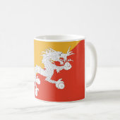 Mug avec le drapeau du Bhoutan (Devant droit)