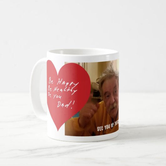 Mug avec le message de papa dans le ciel (Devant gauche)