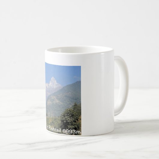 Mug avec le mont Fishtail (Devant droit)