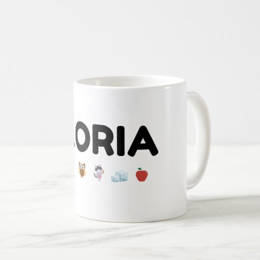 mug avec le nom Gloria (Devant droit)