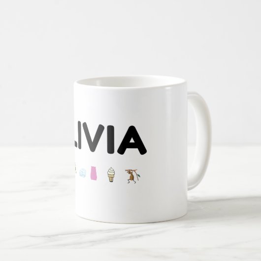 mug avec le nom Olivia (Devant droit)