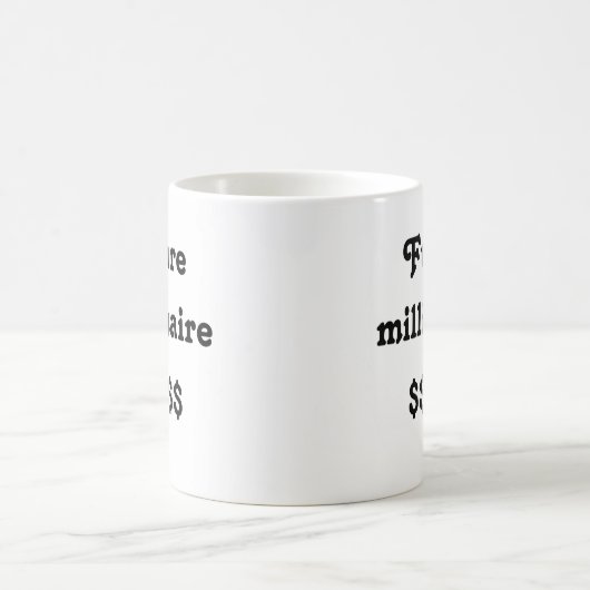 Mug avec le texte "Futur millionnaire" (Centre)