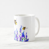 Mug avec les fleurs de printemps et les abeilles v (Devant droit)