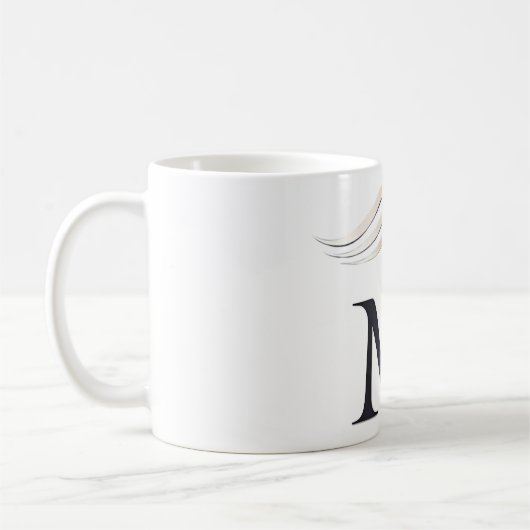 Mug avec lettre de logo "M" (Gauche)