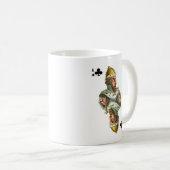 Mug avec l'image de la carte roi de la croix (Devant droit)