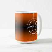 Mug Avec logo de votre entreprise, Orange Ombre (Devant droit)