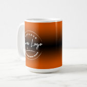 Mug Avec logo de votre entreprise, Orange Ombre (Devant gauche)