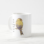 Mug Avec ma chanson, je le loue Bible Écriture Oiseau (Devant gauche)