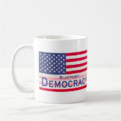 Mug avec message d'indicateur "Soutenez la démocra (Gauche)