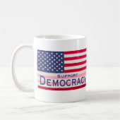 Mug avec message d'indicateur "Soutenez la démocra (Gauche)