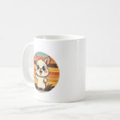 Mug avec mignon animal caricaturé dans le coucher  (Devant gauche)