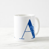 Mug Avec Monogramme Floral (Devant droit)