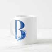 Mug Avec Monogramme Floral Lettre B (Devant gauche)