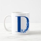 Mug Avec Monogramme Floral Lettre D (Gauche)