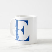 Mug Avec Monogramme Floral Lettre E (Devant gauche)