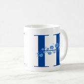 Mug avec Monogramme Floral lettre H (Devant droit)