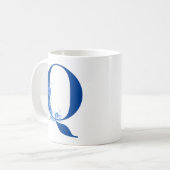 Mug Avec Monogramme Floral Lettre Q (Devant gauche)