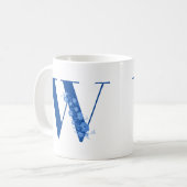 Mug Avec Monogramme Floral Lettre W (Devant gauche)