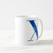 Mug avec Monogramme Floral Lettre X (Devant droit)