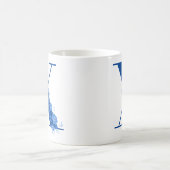 Mug avec Monogramme Floral Lettre X (Centre)