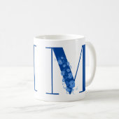 Mug Avec Monogramme Floral M (Devant droit)