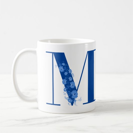 Mug Avec Monogramme Floral M (Gauche)