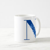 Mug avec monogramme lettre florale N (Devant droit)